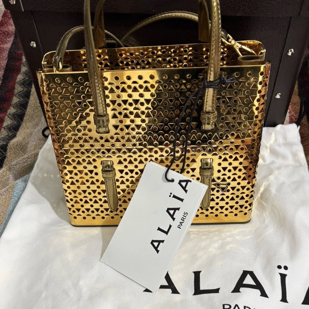 Alaia Gold Metallic Bag